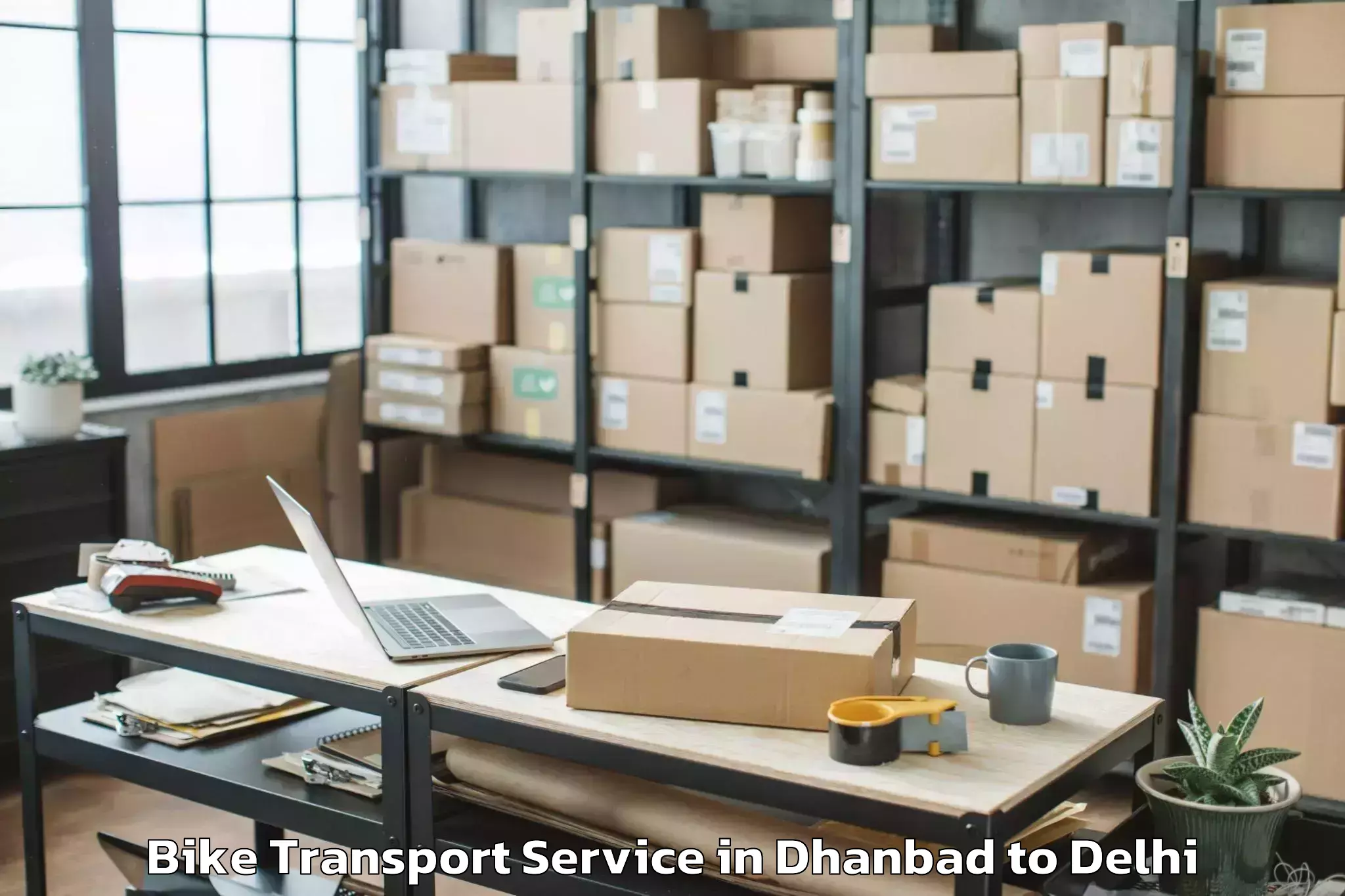 Dhanbad to Parsvnath Mall Inderlok Bike Transport Booking